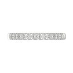 14K WHITE GOLD 1/4CT ROUND/PINK SAPPHIRE DIAMOND LADIES BAND - Image 2