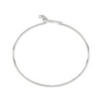 14K WHITE GOLD 1/5CT ROUND DIAMOND LADIES BANGLE - Image 2