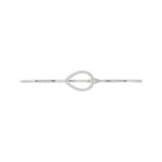 14K WHITE GOLD 1/5CT ROUND DIAMOND LADIES BANGLE - Image 4