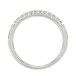 14K WHITE GOLD 1/6CT ROUND/PINK SAPPHIRE DIAMOND LADIES BAND - Image 4