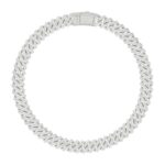 14K WHITE GOLD 15 1/2CT ROUND DIAMOND LADIES NECKLACE