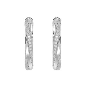 14K WHITE GOLD 1CT ROUND DIAMOND EARRINGS