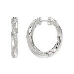14K WHITE GOLD 1CT ROUND DIAMOND EARRINGS - Image 2