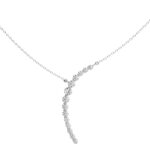 14K WHITE GOLD 1CT ROUND DIAMOND LADIES PENDANT WITH CHAIN