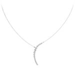 14K WHITE GOLD 1CT ROUND DIAMOND LADIES PENDANT WITH CHAIN - Image 2