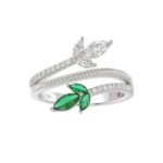 14K WHITE GOLD 1CT ROUND/MARQUISE DIAMOND LADIES FASHION RING