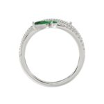 14K WHITE GOLD 1CT ROUND/MARQUISE DIAMOND LADIES FASHION RING - Image 2