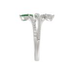 14K WHITE GOLD 1CT ROUND/MARQUISE DIAMOND LADIES FASHION RING - Image 3