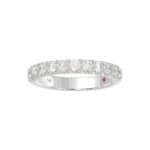 14K WHITE GOLD 3/4CT ROUND DIAMOND LADIES BAND