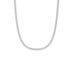 14K WHITE GOLD 8CT ROUND DIAMOND LADIES TENNIES NECKLACE - Image 3