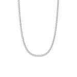 14K WHITE GOLD 8CT ROUND DIAMOND LADIES TENNIES NECKLACE - Image 3