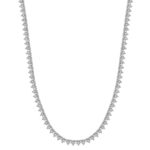 14K WHITE GOLD 9CT ROUND DIAMOND LADIES TENNIES NECKLACE