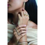 14K WHITE GOLD/ROSE GOLD/YELLOW GOLD 5/8CT ROUND/BAGUETTE DIAMOND LADIES FASHION RING - Image 4