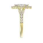 14K YELLOW GOLD 1 3/4CT ROUND/MARQUISE DIAMOND LADIES RING(CENTER STONE MARQUISE DIAMOND 1CT) - Image 6
