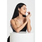 14K YELLOW GOLD 1/2CT ROUND DIAMOND LADIES HOOPS EARRINGS - Image 3