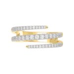 14K YELLOW GOLD 1/2CT ROUND DIAMOND LADIES RING - Image 4