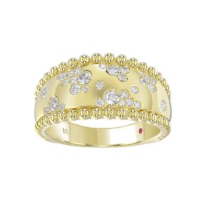 14K YELLOW GOLD 1/2CT ROUND DIAMOND LADIES RING