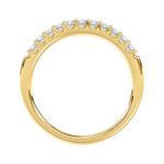 14K YELLOW GOLD 1/4CT ROUND DIAMOND LADIES BAND - Image 2