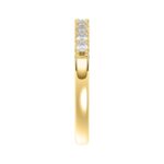 14K YELLOW GOLD 1/4CT ROUND DIAMOND LADIES BAND - Image 3