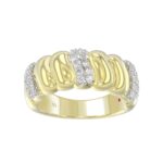 14K YELLOW GOLD 1/4CT ROUND DIAMOND LADIES BAND