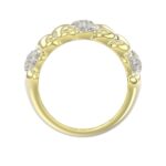 14K YELLOW GOLD 1/4CT ROUND DIAMOND LADIES BAND - Image 2