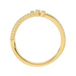 14K YELLOW GOLD 1/4CT ROUND/MARQUISE DIAMOND LADIES RING - Image 2
