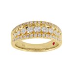 14K YELLOW GOLD 1CT ROUND DIAMOND LADIES FASHION BAND