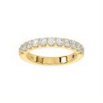 14K YELLOW GOLD 3/4CT ROUND DIAMOND LADIES BAND