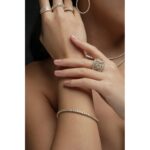 14K YELLOW GOLD 3CT ROUND DIAMOND LADIES FASHION RING - Image 2