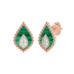 18K ROSE GOLD 1/10CT ROUND DIAMOND LADIES EARRINGS - Image 3