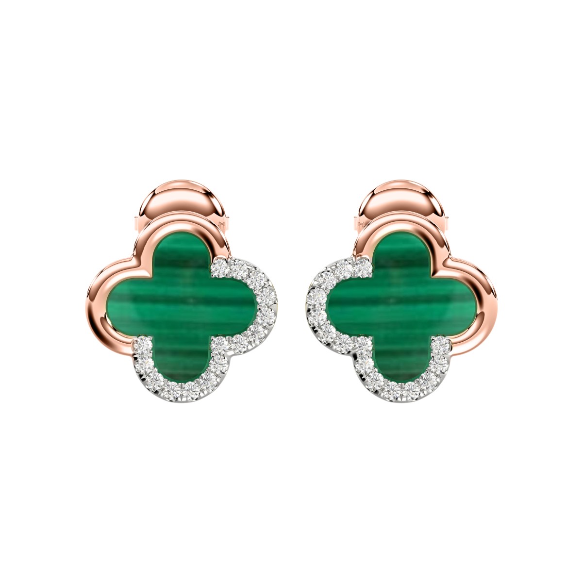 19174493_VA23694R-1201x1201.jpg 18K ROSE GOLD 1/10CT ROUND DIAMOND LADIES EARRINGS - Image 1