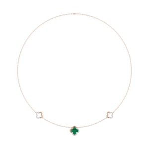 18K ROSE GOLD 1/5CT ROUND DIAMOND LADIES NECKLACE