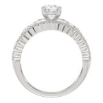 18K WHITE GOLD 1 1/2CT ROUND/BAGUETTE DIAMOND LADIES RING(CENTER STONE ROUND DIAMOND 7/8CT) - Image 4