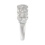 18K WHITE GOLD 1 1/2CT ROUND/PEAR DIAMOND LADIES BAND - Image 3