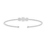 18K WHITE GOLD 1/2CT ROUND DIAMOND LADIES BANGLE