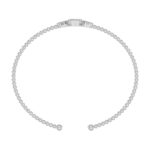 18K WHITE GOLD 1/2CT ROUND DIAMOND LADIES BANGLE - Image 3