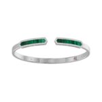 18K WHITE GOLD 1/2CT ROUND DIAMOND LADIES BANGLE