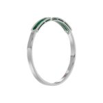 18K WHITE GOLD 1/2CT ROUND DIAMOND LADIES BANGLE - Image 4