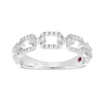 18K WHITE GOLD 1/3CT ROUND DIAMOND LADIES FASHION BAND