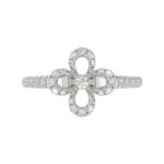 18K WHITE GOLD 1/3CT ROUND DIAMOND LADIES FASHION RING - Image 4