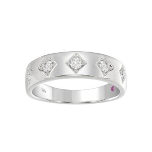 18K WHITE GOLD 1/4CT ROUND DIAMOND LADIES BAND