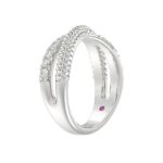 18K WHITE GOLD 1/4CT ROUND DIAMOND LADIES RING - Image 3
