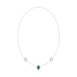 18K WHITE GOLD 1/5CT ROUND DIAMOND LADIES NECKLACE - Image 2