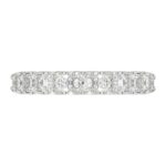 18K WHITE GOLD 1CT ROUND/PINK SAPPHIRE DIAMOND LADIES BAND - Image 2