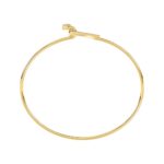 18K YELLOW GOLD 1/5CT ROUND DIAMOND LADIES BANGLE - Image 2