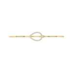 18K YELLOW GOLD 1/5CT ROUND DIAMOND LADIES BANGLE - Image 4