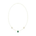 18K YELLOW GOLD 1/5CT ROUND DIAMOND LADIES NECKLACE - Image 2