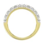 18K YELLOW GOLD 3/4CT ROUND DIAMOND LADIES BAND - Image 4