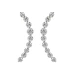 18K YELLOW GOLD 3/4CT ROUND DIAMOND LADIES EARRINGS