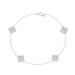 14K WHITE GOLD 3/4CT ROUND DIAMOND LADIES BRACELET